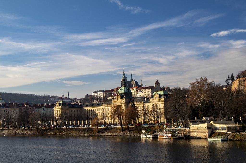 Praha, Strakova akademie, Vltava, Pražská hrad