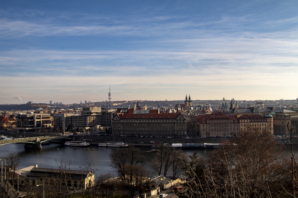 Praha, panorama, Vltava